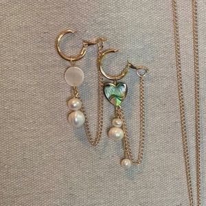 Mis matched Abalone Earrings